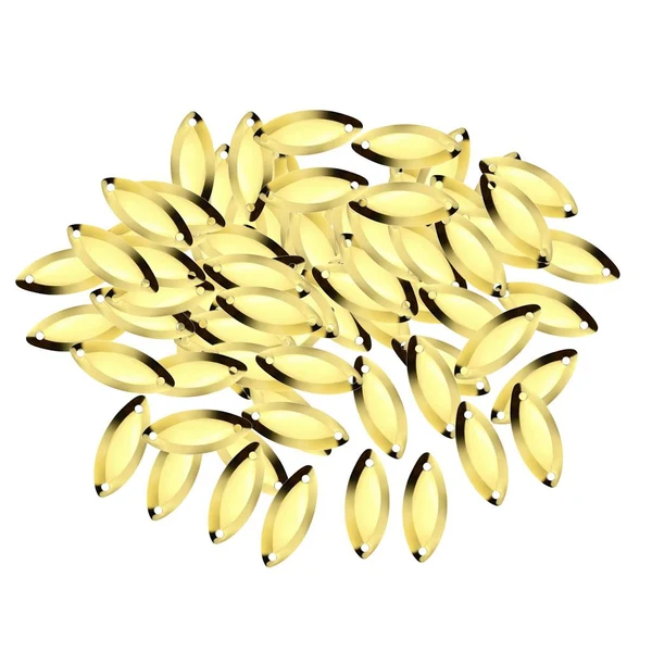 Official Maxbell 100pcs Fly Fishing Spoons Lure Hard Sequins Baits Golden L Comfortable