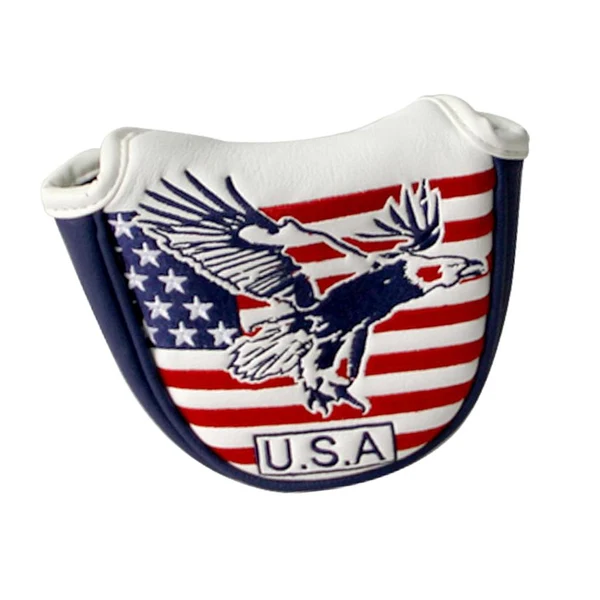 Reusable Maxbell PU Golf Club Rescue Head Cover Golf Putters Headcover America Flag Solid