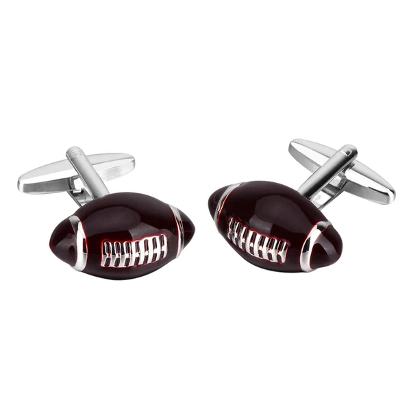 Quality Maxbell Men Brass Sleeve Button Nail Shirt Sleeve Cufflinks Football Rugby Shape Crafted