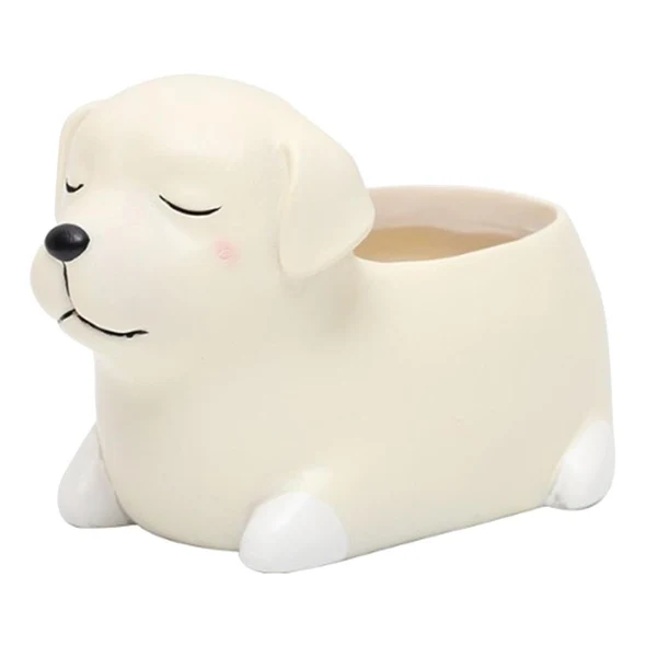 Modern Maxbell Dog Shape Resin Succulent Pot Plant Box Fairy Garden Decoration DIY Labrador Excellent