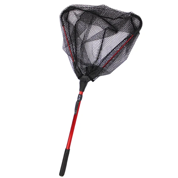 Professional Maxbell Foldable Trilateral Fishing Landing Net Brail Telescopic Handle 80cm Minimalist
