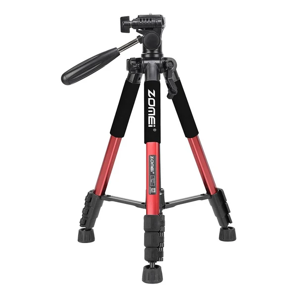 Classic Maxbell Set of 1 Professional Portable Travel Aluminum Tripod Pan for SLR DSLR Red High-End