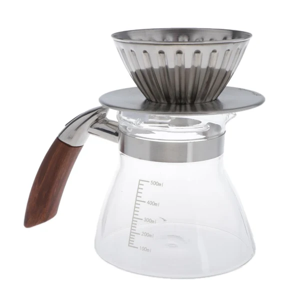 Quality Maxbell Pour Over Coffee Maker Brewer Pot Carafe and Aluminum Filter Set 4 Cups 17oz Carefully Designed