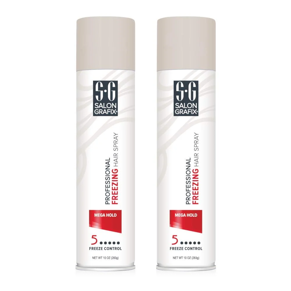 High-Grade Salon Grafix Hairspray zing Mega Hold 10 Ounce 295ml 2 Pack Traditional