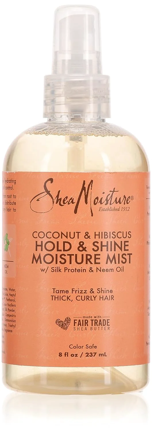 Clean Shea Moisture Coconut Hibiscus Hold Shine Moisture Mist 8 Ounce Certified
