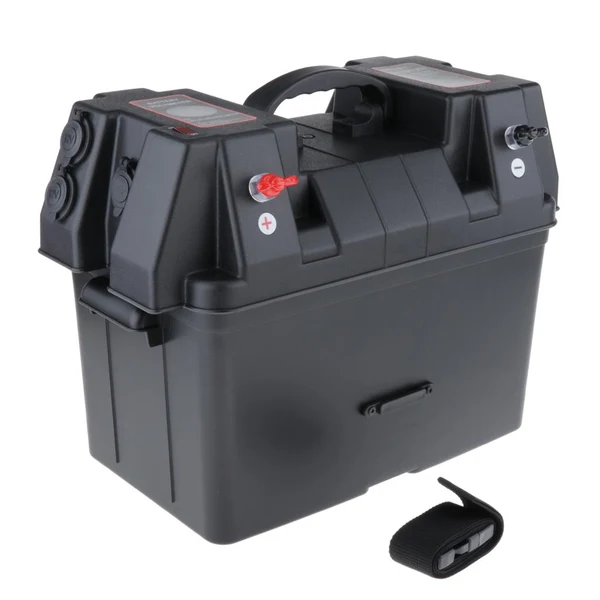 Relaxed Maxbell Pack of 1 Portable Battery Box Carrier 12V Double USB Charger for Boat RV Specialty