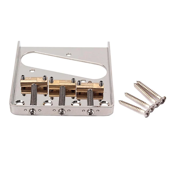 Smooth Maxbell Vintage Style Fixed Electric Guitar Bridge With Brass Saddles TL Bridge Premium Material