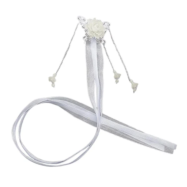 Official Maxbell Tassel Hair Clips White Expertly Made