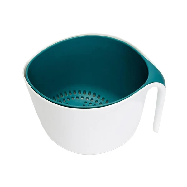 Optimized Maxbell Kitchen Fruit Vegetables Strainer Washing Basket Storage Salad White Blue User-Friendly