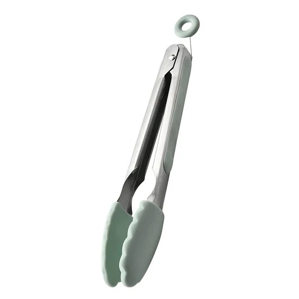 Official Maxbell Silicone Non Stick Kitchen Cooking Utensil Set Wooden Handle Food Tong Exclusive