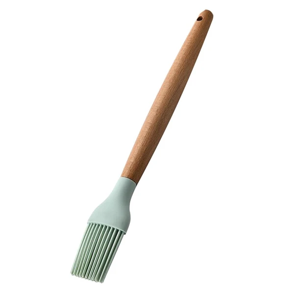 Reliable Maxbell Silicone Non Stick Kitchen Cooking Utensil Set Wooden Handle Oil Brush Original