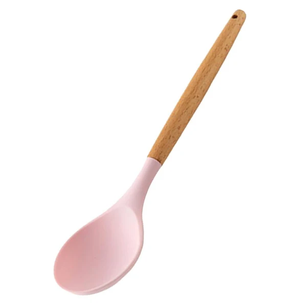 Fashionable Maxbell Silicone Kitchenware Silicone Cooking Utensil with Wood Handle For Kitchen F Stylish