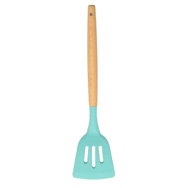 Reliable Maxbell Kitchenware Silicone Cooking Utensil with Wood Handle For Kitchen Type 1 Stylish