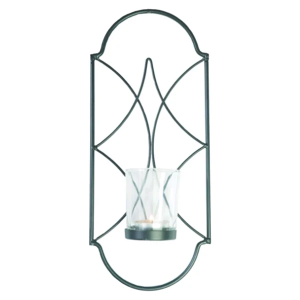 Fine Maxbell Wall Mounted Candlestick Metal Wire Candle Holder Votive Church Lamp Black Fine Crafted