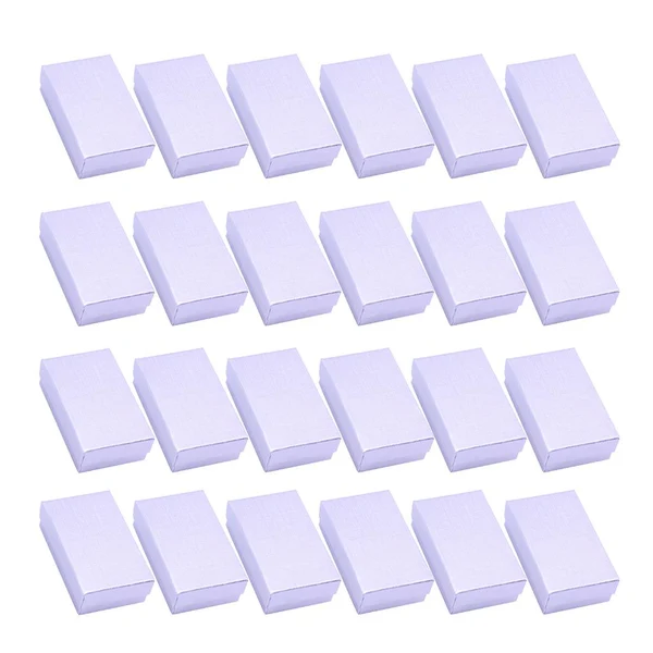 Durable Maxbell 24Colorful Linen Paper Foam Box Ring Storage Holder Pin Display Box silvery Casual