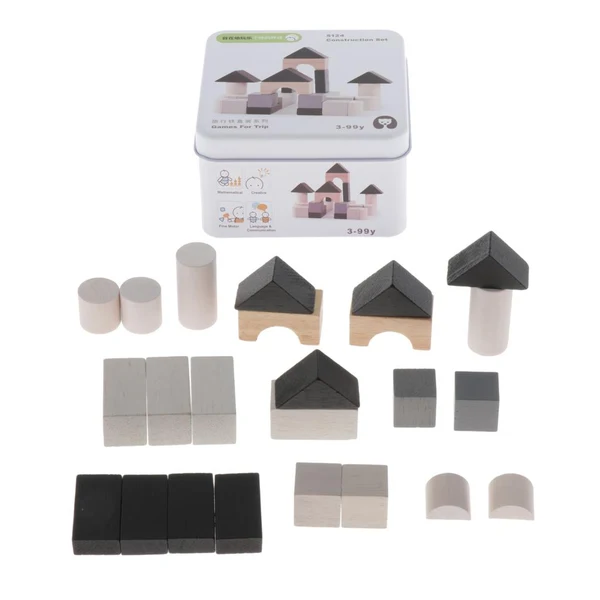 Reliable Maxbell Wooden Kids Game Toy Set Intelligence Development Toys Building Blocks Advanced