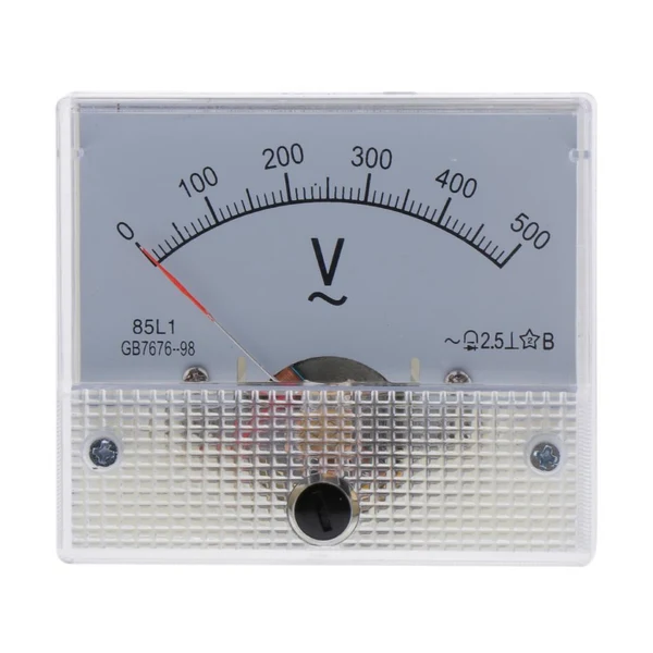 Long-Lasting Maxbell Accurate 85L1 AC Voltmeter Analog Pointer Voltage Meter Gauge 0-500V Premium