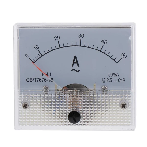 Professional Maxbell AC 85L1 Analog Panel Current Ampere Ammeter Gauge Ampere Meter 0-50A Powerful