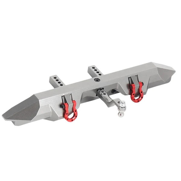 Crafted Maxbell 1 10 RC Metal Rear Bumper W Trailer Hook for TRAXXAS TRX-4 Upgrade Parts Silver Outstanding