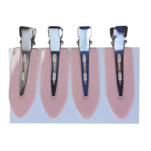 Crafted Maxbell 4Pcs No Bend Seamless Curl Pin Hair Clips Clamps for Makeup Hairstyling Pink Leaf Versatile