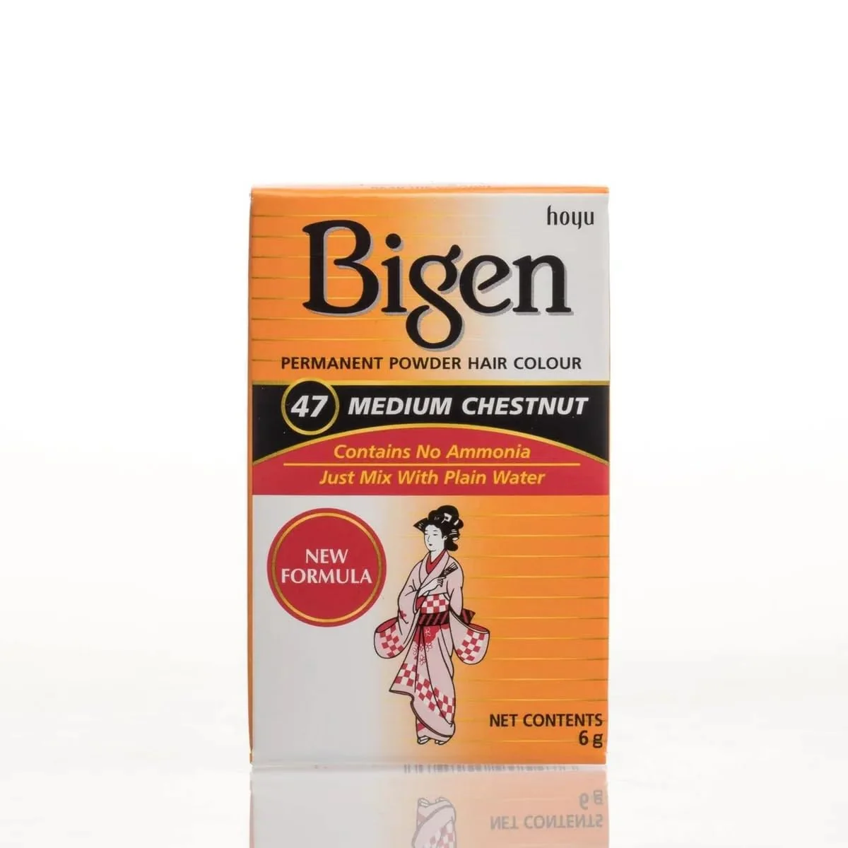 Eco-Friendly Bigen Powder Hair Color 47 Medium Chestnut 0.21 Ounce Pack of 6 Specialty