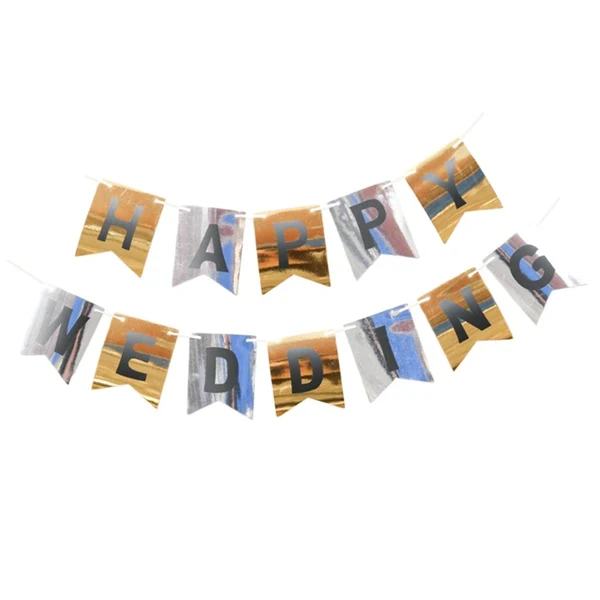 Genuine Maxbell Garland For Wedding Party Embellishments Letter Banners Happy Wedding Clean
