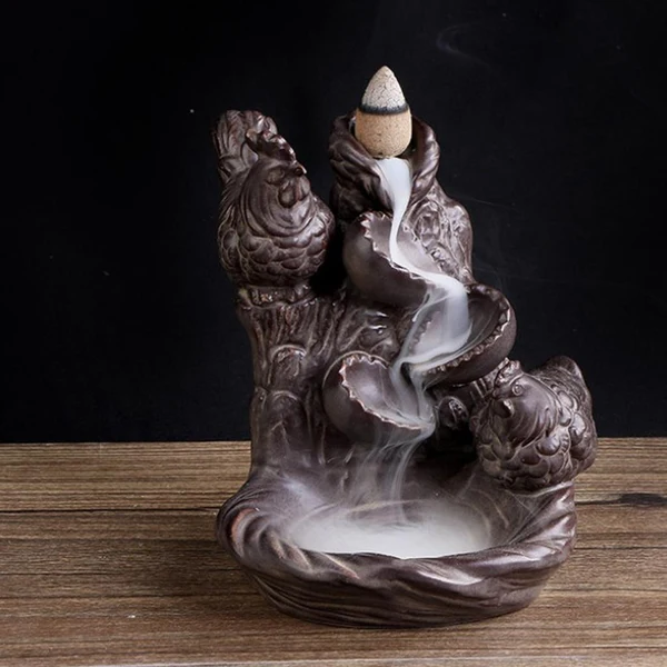 Fast Maxbell Ceramic Backflow Incense Burner Incense Holder Censer Home Decor Chicken Responsible