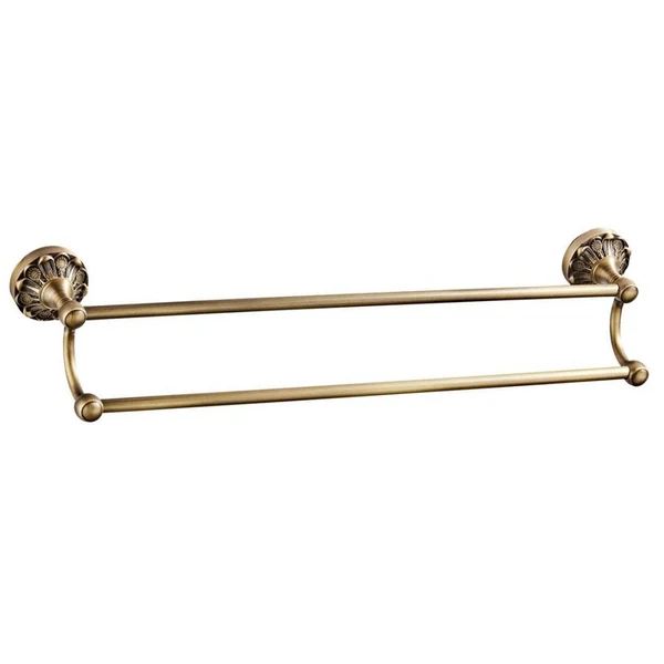 Expertly Made Maxbell 24inch Brass Bathroom Towel Rack with Hooks 2 Bars Towel Holder Hanger Reliable