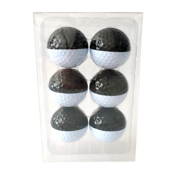 Optimized Maxbell 6pcs Golf Ball for Match Practice Play Golfer Gift Black White Lightweight
