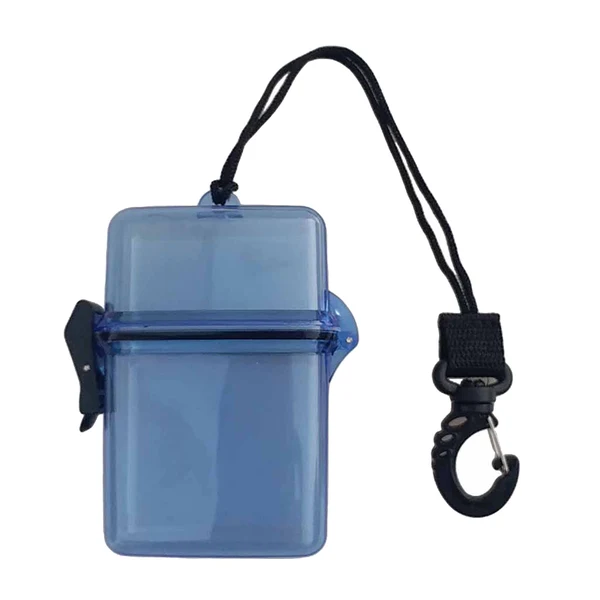 Solid Maxbell Waterproof Dry Box Container Clip for Scuba Diving Surf Transparent Blue High-Grade