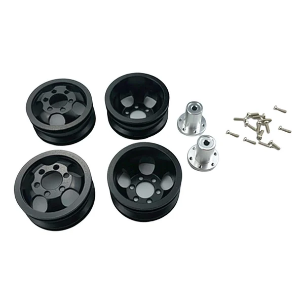 Innovative Maxbell 4 Pieces RC Model Car Metal Wheel Hubs for 1 16 JJRC Military Truck Black Certified
