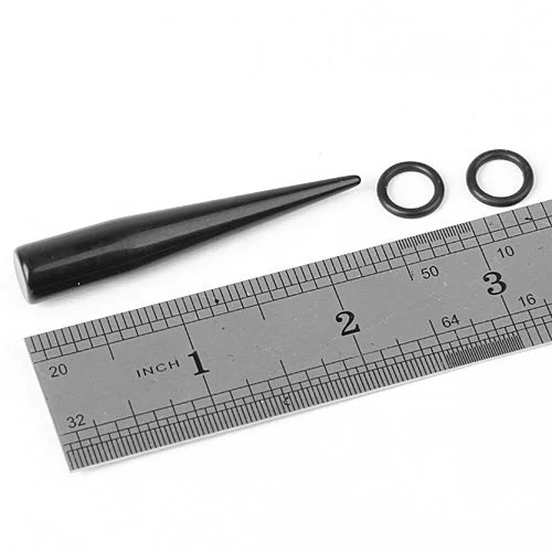 Pure Maxbell Acrylic Expander Taper Ear Stretching Plug 0G - Black Excellent