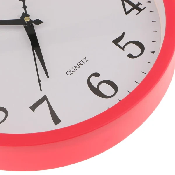 Certified Wall Clock Silent Quality Quartz Battery Operated Home Office 12inch Red Secure