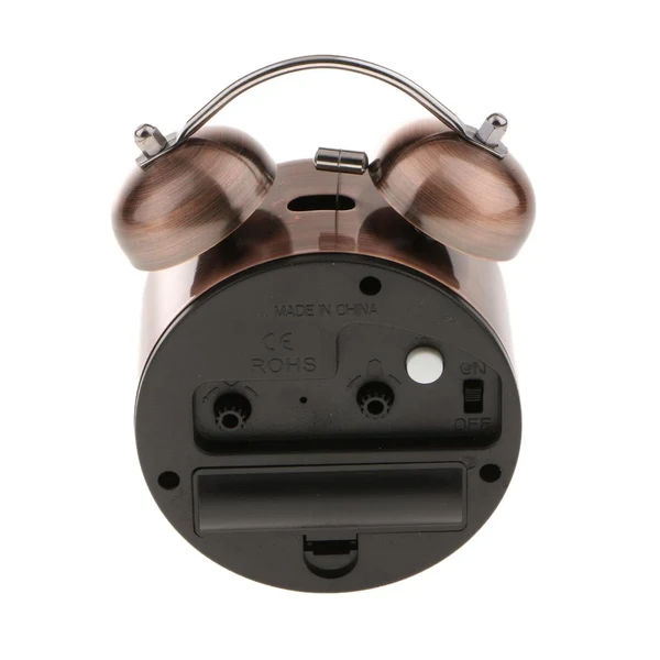 Organic 3.5inch Silent Quartz Metal Double Bell Alarm Clock Bedside W Nightlight 2 Luxury