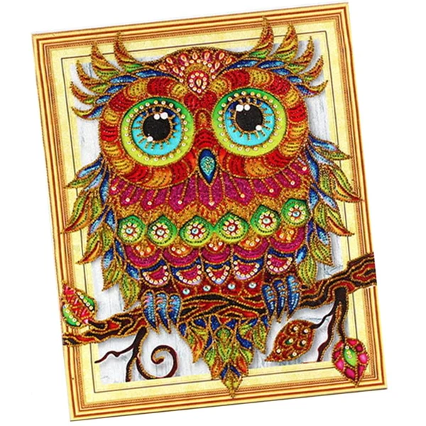 First-Class Maxbell 5D DIY Diamond Painting Horse Cross Stitch Embroidery Picture H Owl-30X40CM Casual