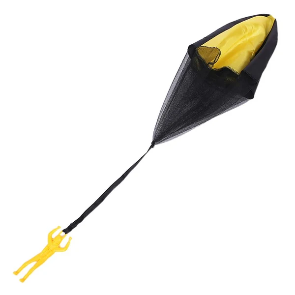 Fashionable Maxbell Hand Throwing Parachute Outdoor Sports Kid Flying Trow Toy Game Yellow Fine Crafted