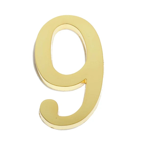 Specialty Maxbell Golden Self-Adhesive Door Number Sign Plaque Digit Number for Home Outdoor Number 9 Original Design