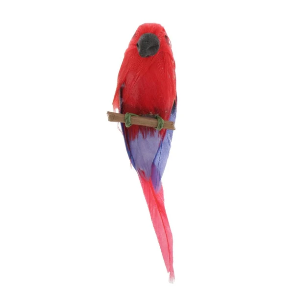Innovative Maxbell 1 12 Dollhouse Miniature Handmade Parrots Model Garden Decoration Red Natural