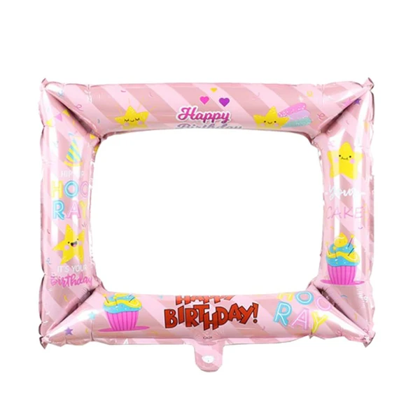 Organic Maxbell Rectangle Aluminum Foil Balloon for Birthday Party Photo Props Pink Sustainable