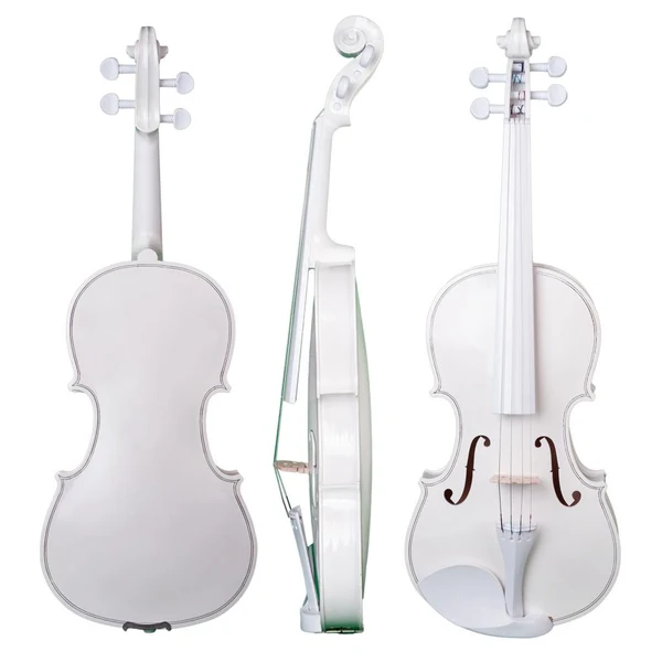 Natural Maxbell 4 4 Acoustic White Violin Maple Spruce with Case Bow Rosin for Beginners Trusted
