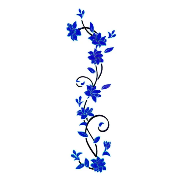 Original Design Maxbell Vine Flowers 3D Wall Sticker home wall decor DIY Decal Removable Blue Powerful
