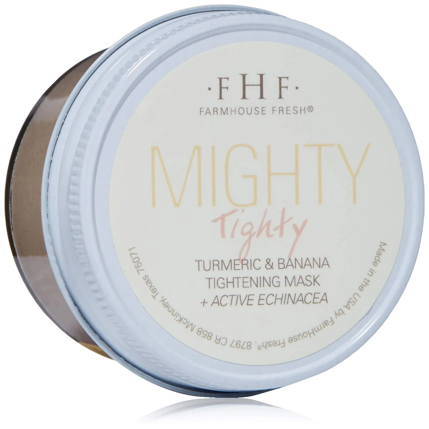Certified FarmHouse Fresh Turmeric Face Mask Clay Mask. Mighty Tighty Turmeric Banana Tightening Mask 3.2 Fl Oz Advanced