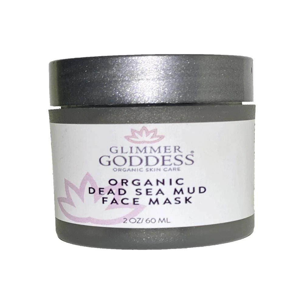 Long-Lasting Glimmer Goddess Organic Face Mask to Minimize Pores and Blackheads - DEAD SEA MUD MASK 2 oz Genuine