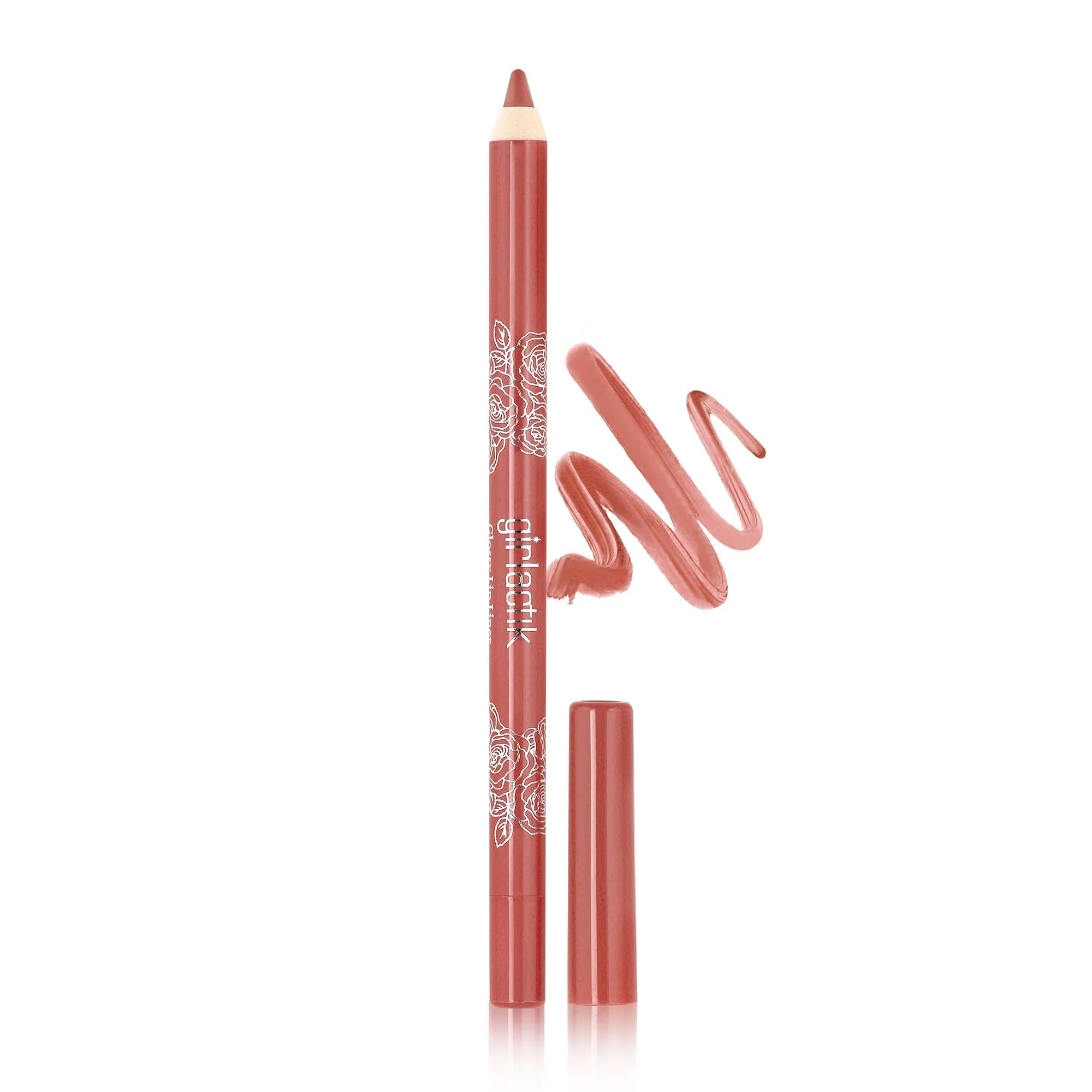 Luxury Girlactik Glossy Lip Liner - Moisturizing Lip Pencil with Glossy Shine - Smooth Creamy Clean Beauty Vegan Cruelty- Formula Stella Healthy