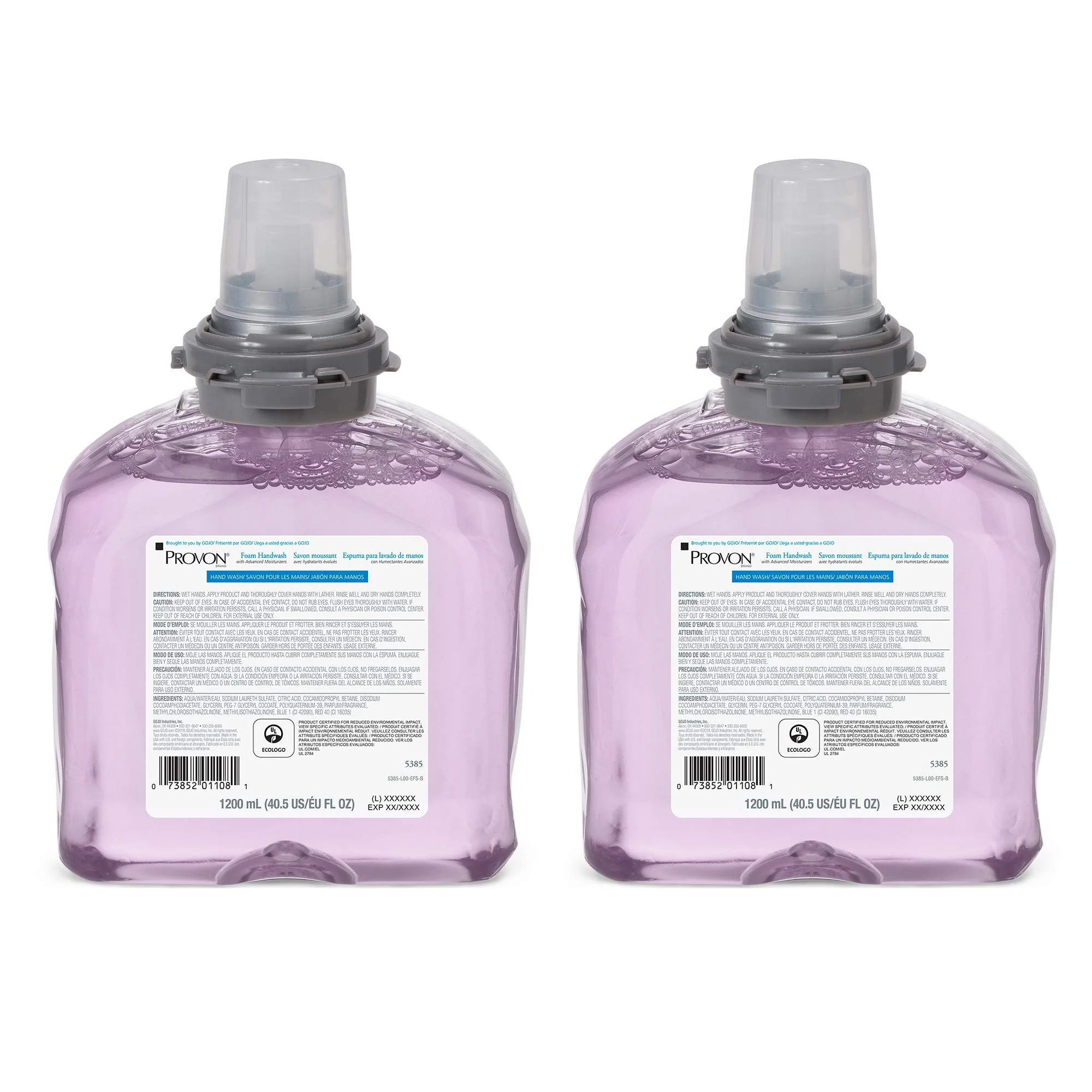 Prestigious GOJO PROVON Foaming Handwash with Advanced Moisturizers Cranberry Fragrance 1200 mL Foam Hand Soap Refill for PROVON TFX Touch- Dispenser Pack Traditional