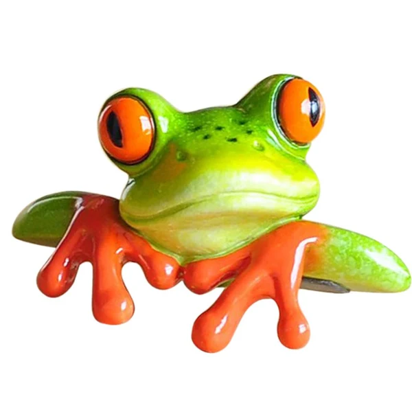 Green Max Maxb Resin Creative 3D Craft Frog Figurine Office Desk Computer Decoration 1 Authentic