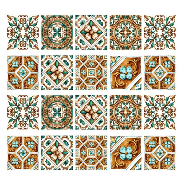 Secure Max Maxb 20Pieces Mosaic Wall Tiles Stickers Kitchen Bathroom Waterproof Decals 3 Reusable