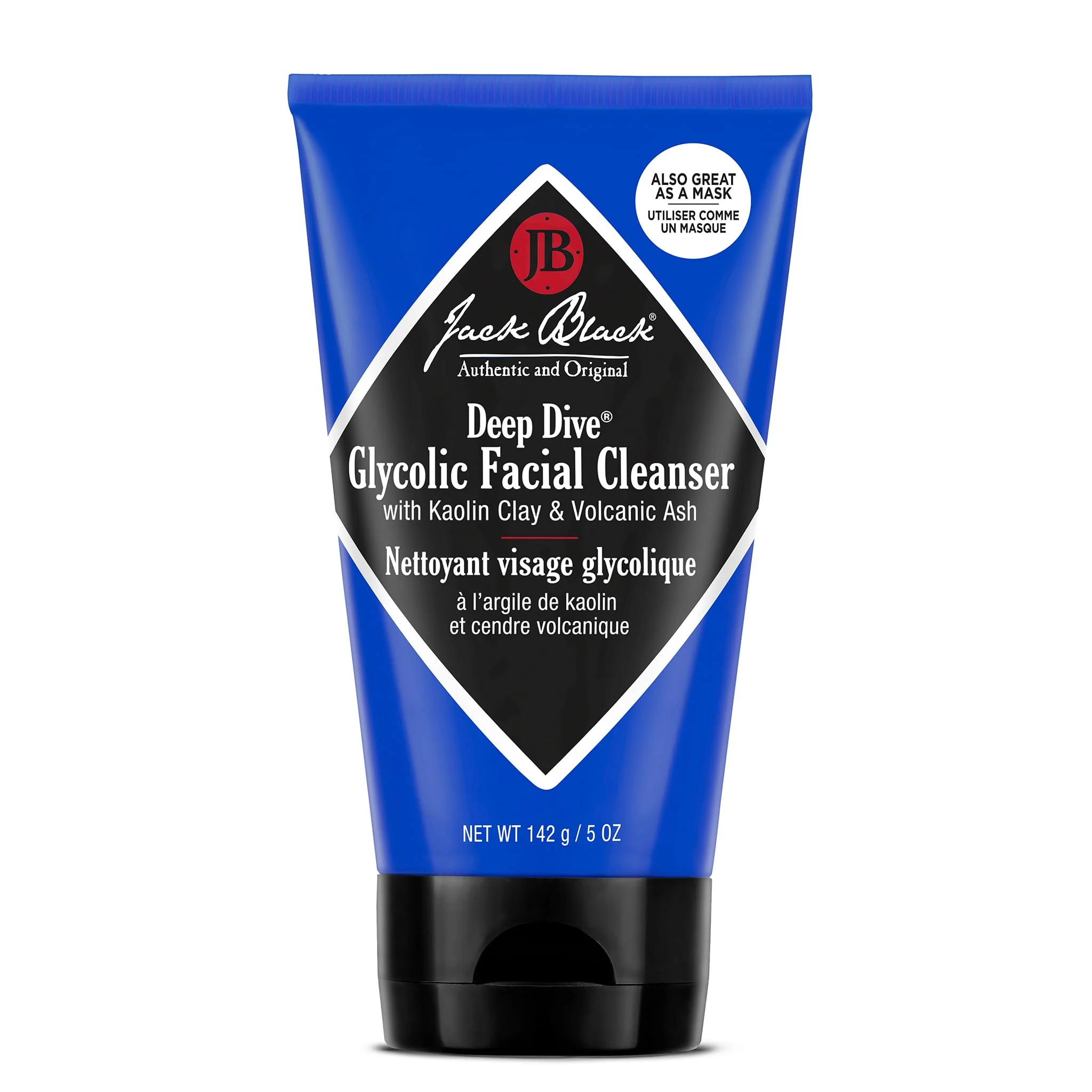 Professional Jack Black - Deep Dive Glycolic Facial Cleanser 5 Fl Oz - Clay-Based Cleanser PureScience Formula Facial Cleanser and Mask for Normal Original