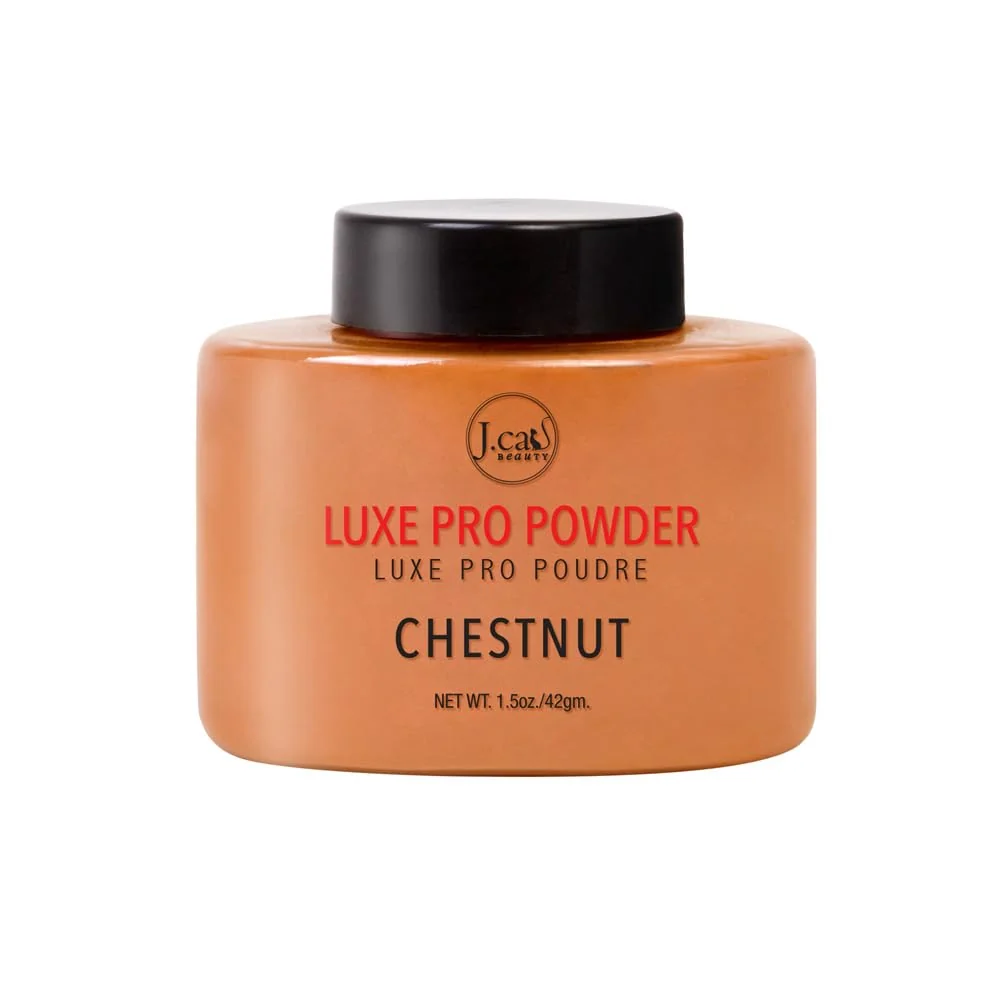 Durable J.Cat Beauty Luxe Pro Makeup Setting Powder Matte Finish Helps Absorb Oil and Minimizes Pores Suitable for Baking Shade Chestnut 1.5 Oz High-Performance
