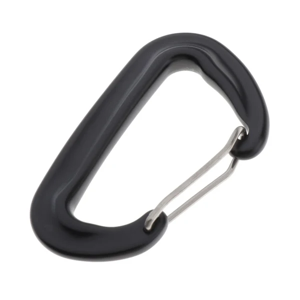 Healthy Max Maxb 12KN 5KN 7075 Aluminum Carabiner D-Ring Key Chain Clip Snap Hooks Black Classic